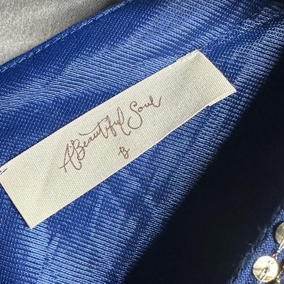 A Beautiful Soul (Alter’d State Brand) dress Blue with gold sequin B (18-20) - Picture 7 of 7